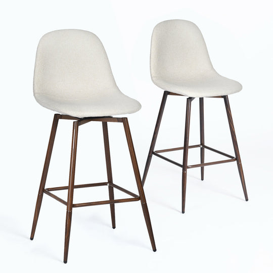 Charlton Modern Counter Bar Stools With Metal Legs-HOMY CASA