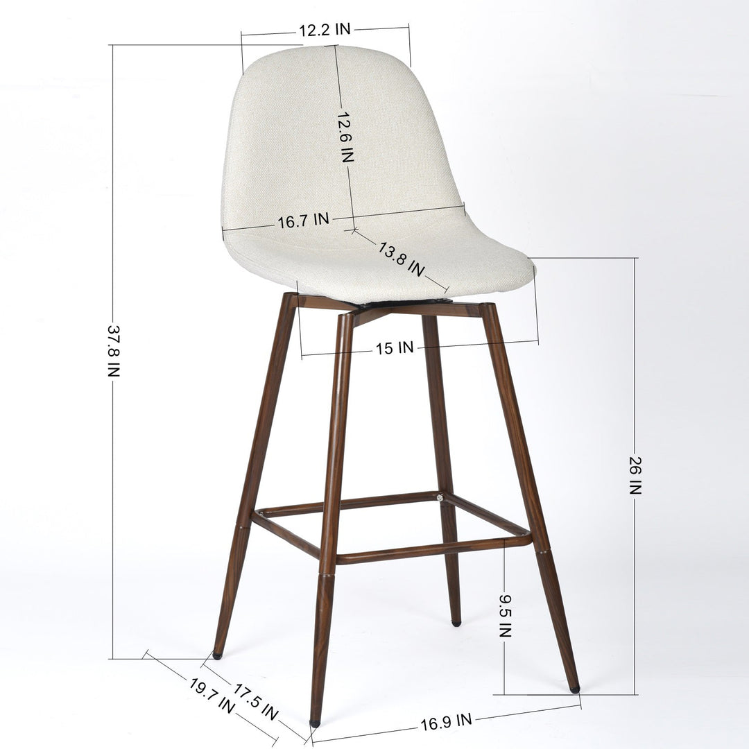Charlton Modern Counter Bar Stools With Metal Legs-HOMY CASA