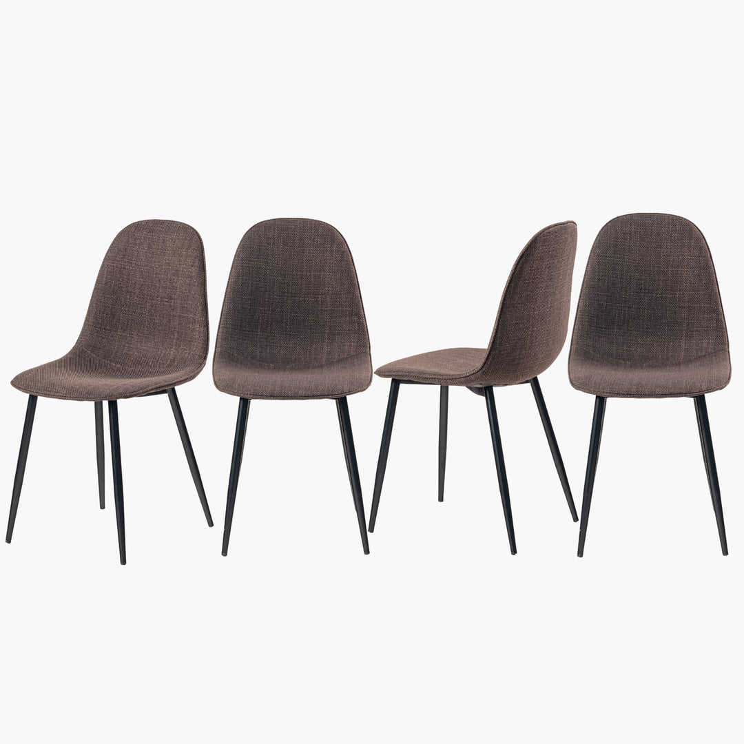 Charlton Stylish Tweed fabric Modern Dining Chairs-HOMY CASA