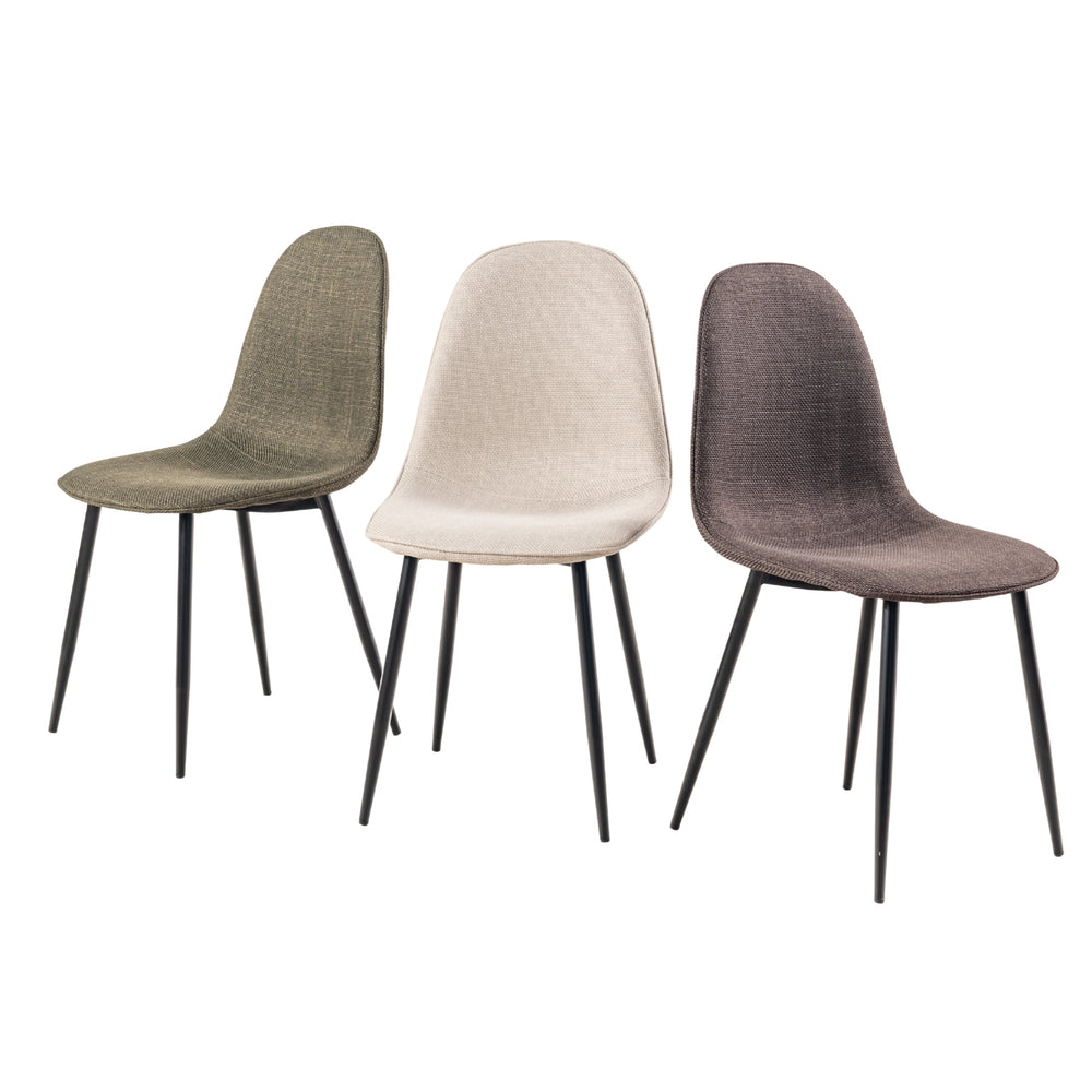 Charlton Stylish Tweed fabric Modern Dining Chairs-HOMY CASA
