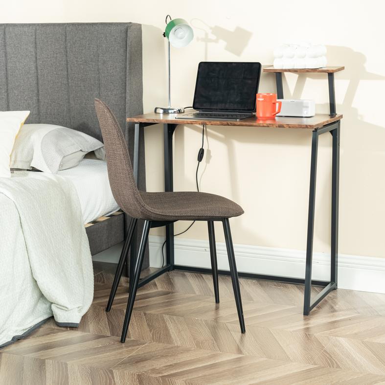 Charlton Stylish Tweed fabric Modern Dining Chairs-HOMY CASA