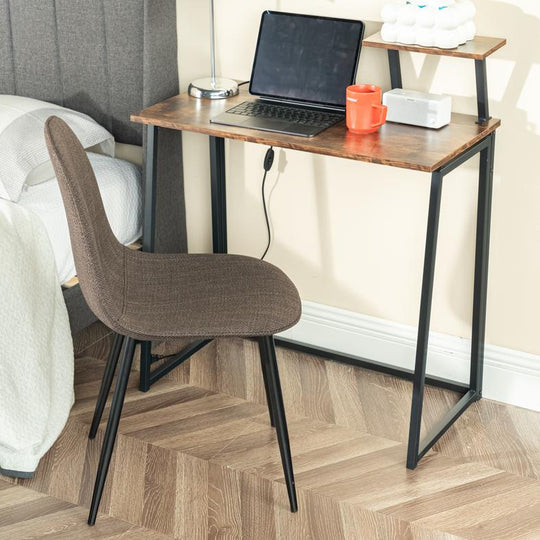 Charlton Stylish Tweed fabric Modern Dining Chairs-HOMY CASA