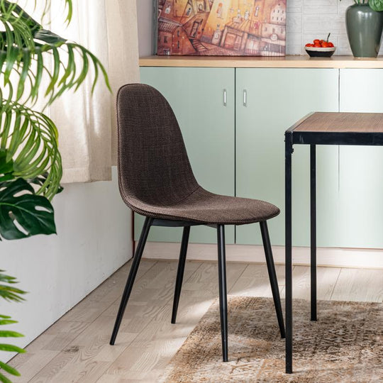 Charlton Stylish Tweed fabric Modern Dining Chairs-HOMY CASA