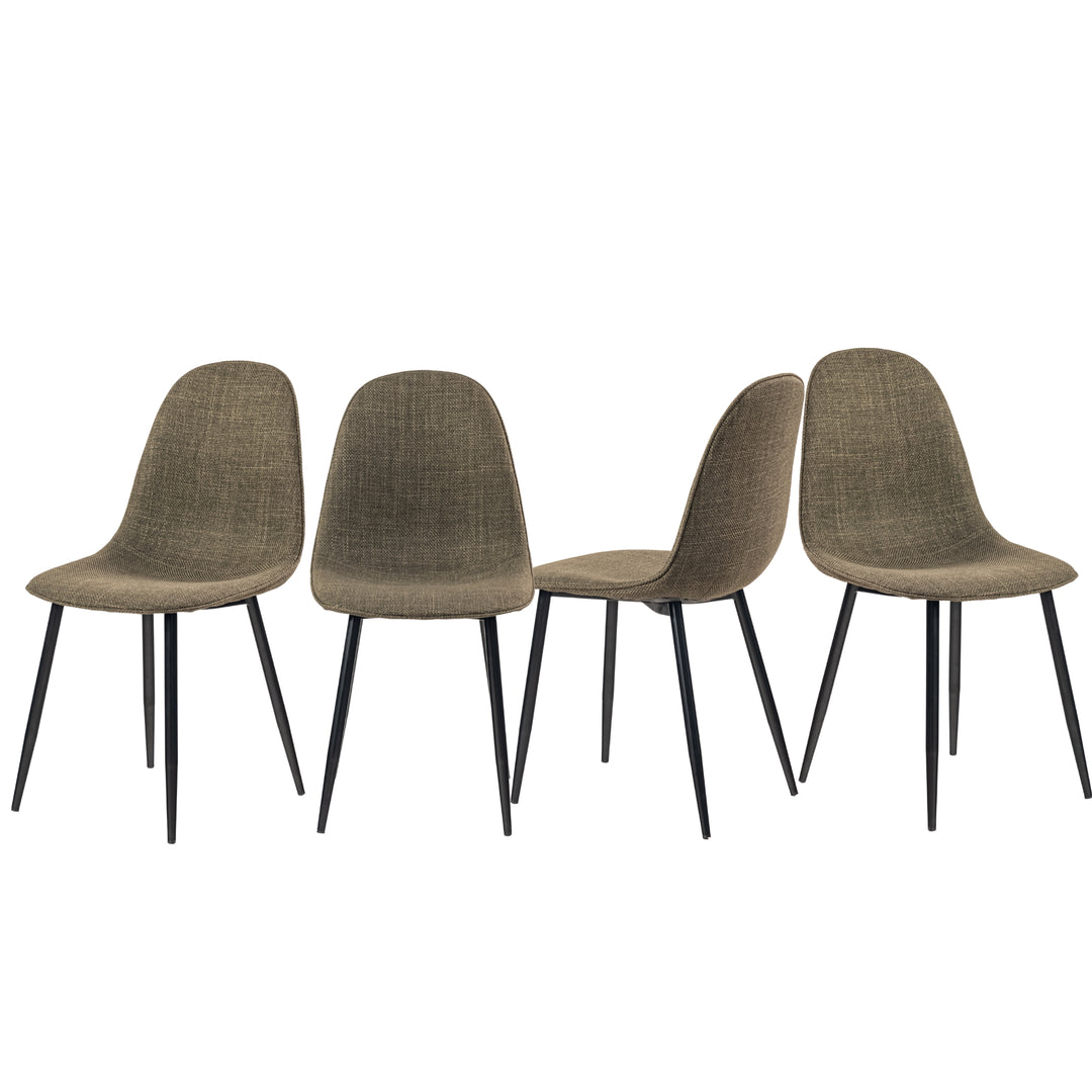 Charlton Tweed Fabric Dining Chair – Scandinavian Metal Frame