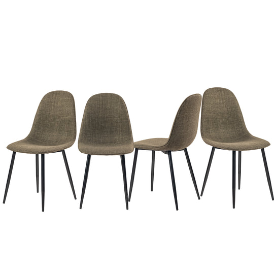 Charlton Tweed Fabric Dining Chair – Scandinavian Metal Frame