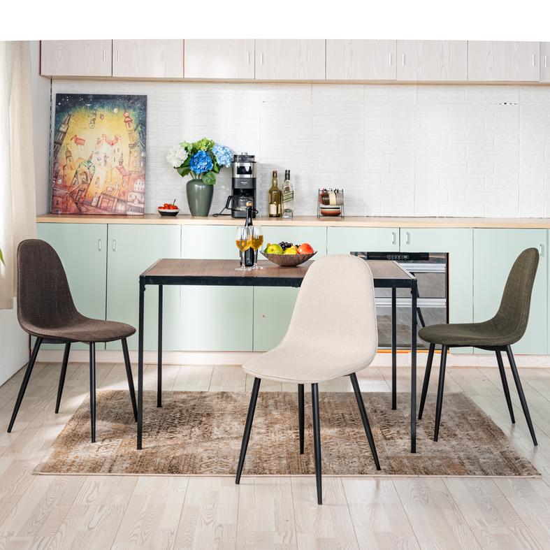 Charlton Stylish Tweed fabric Modern Dining Chairs-HOMY CASA