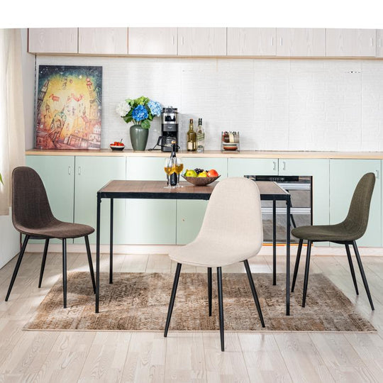 Charlton Stylish Tweed fabric Modern Dining Chairs-HOMY CASA