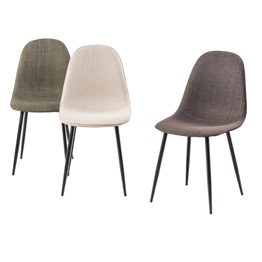 Charlton Stylish Tweed fabric Modern Dining Chairs-HOMY CASA