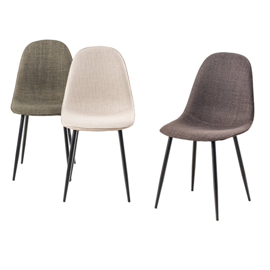 Charlton Stylish Tweed fabric Modern Dining Chairs-HOMY CASA