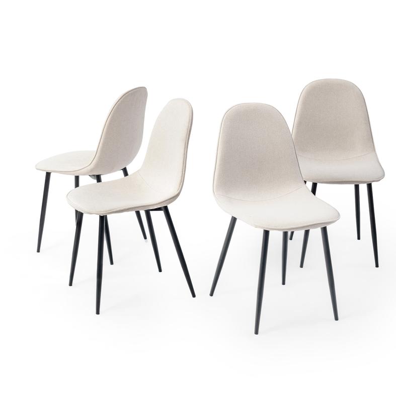 Charlton Stylish Tweed fabric Modern Dining Chairs-HOMY CASA