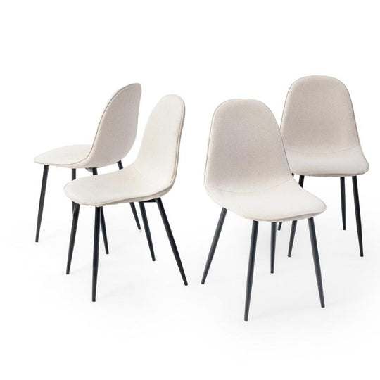 Charlton Stylish Tweed fabric Modern Dining Chairs-HOMY CASA