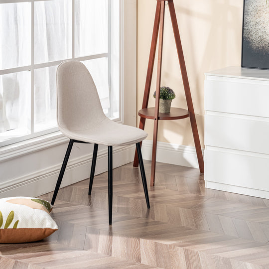 Charlton Stylish Tweed fabric Modern Dining Chairs-HOMY CASA