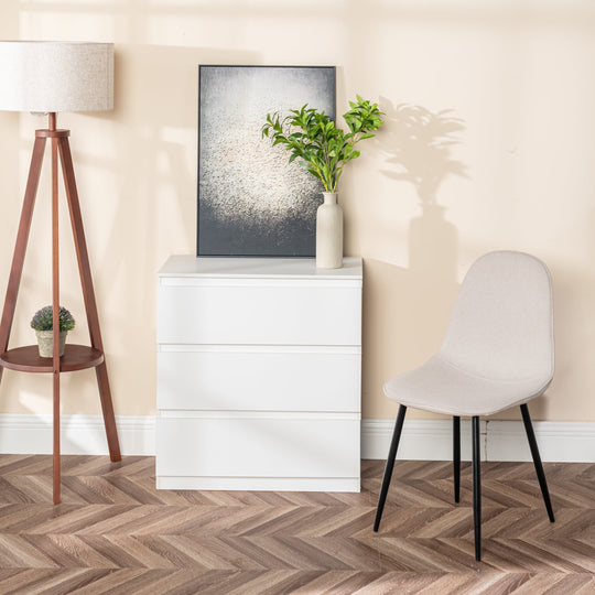 Charlton Stylish Tweed fabric Modern Dining Chairs-HOMY CASA