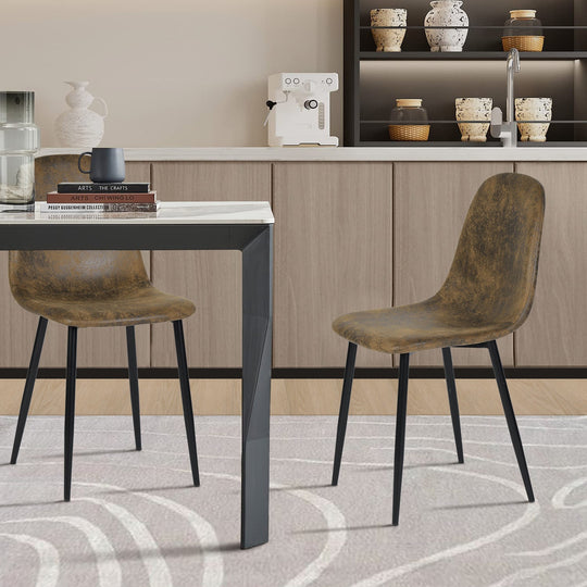 Charlton Suede Brown Dining Chair – Comfortable & Stylish Seating