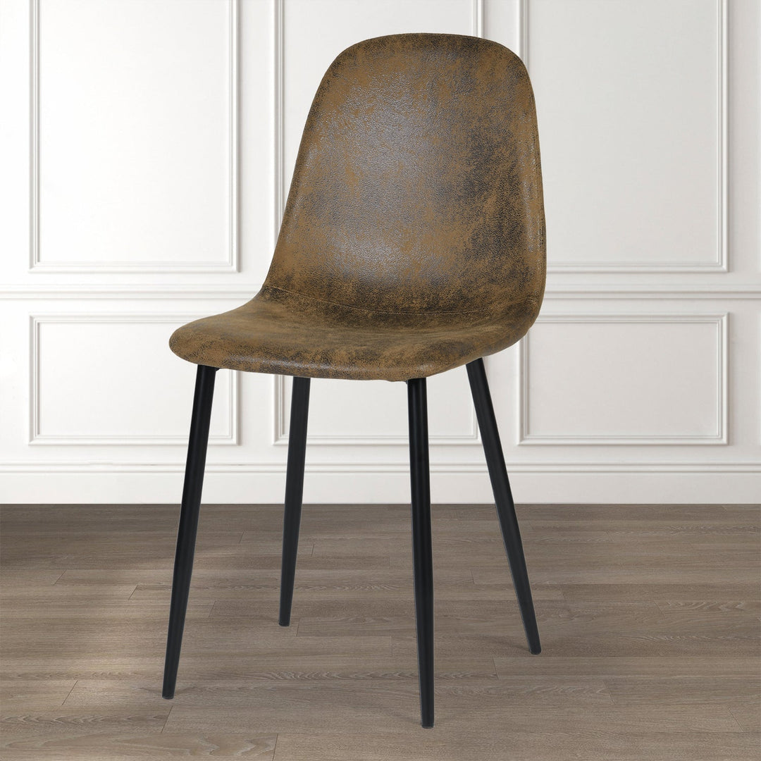 Charlton Suede Brown Dining Chair – Comfortable & Stylish Seating