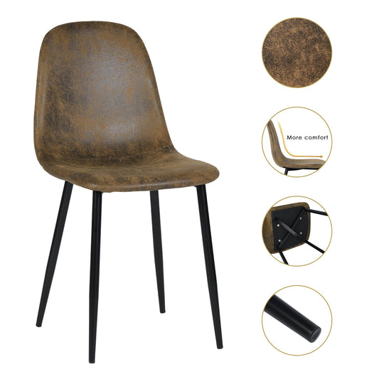 Charlton Suede Brown Dining Chair – Comfortable & Stylish Seating