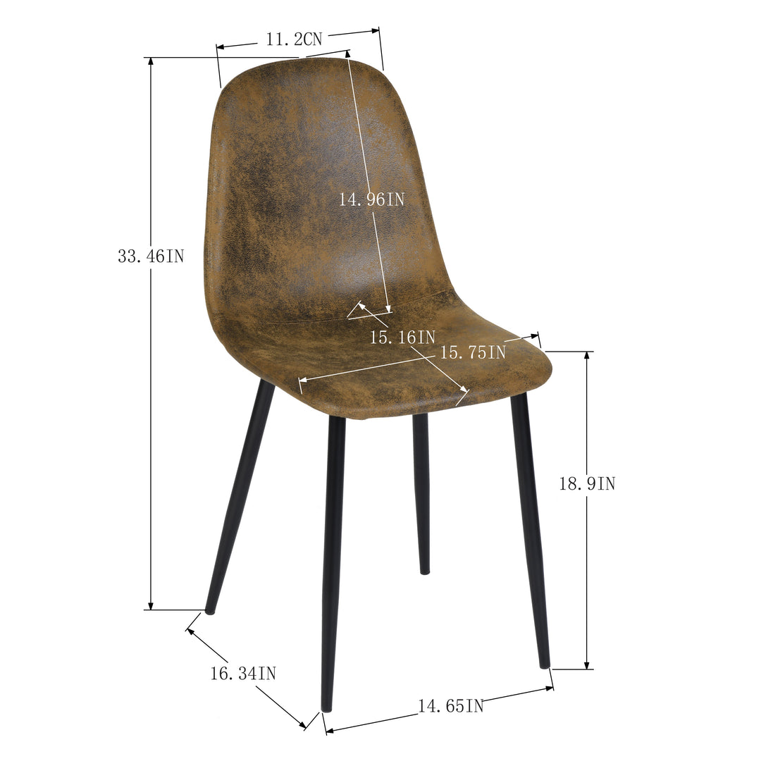 Charlton Suede Brown Dining Chair – Comfortable & Stylish Seating