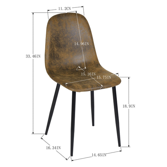 Charlton Suede Brown Dining Chair – Comfortable & Stylish Seating