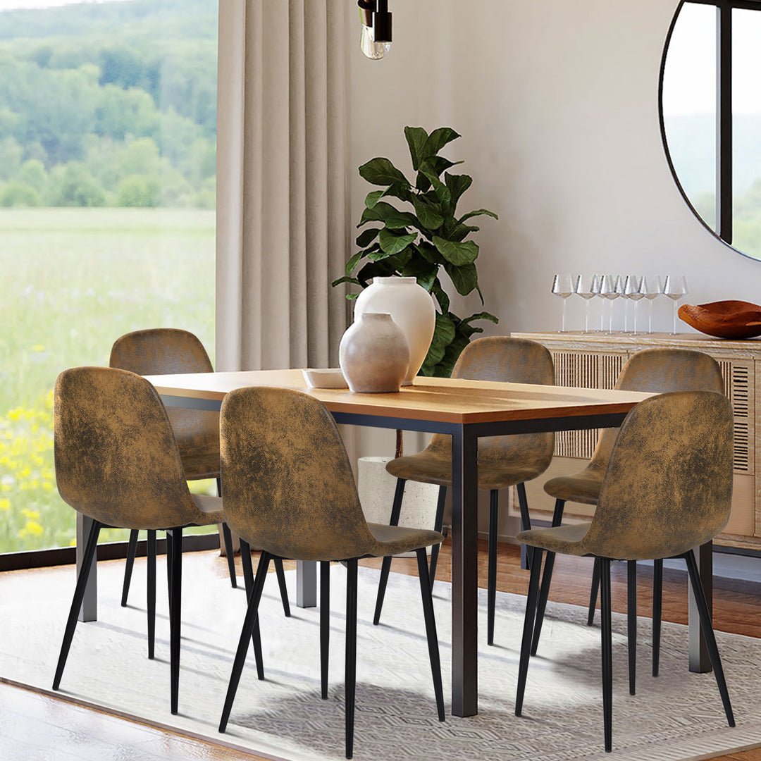 Charlton Suede Brown Dining Chair – Comfortable & Stylish Seating