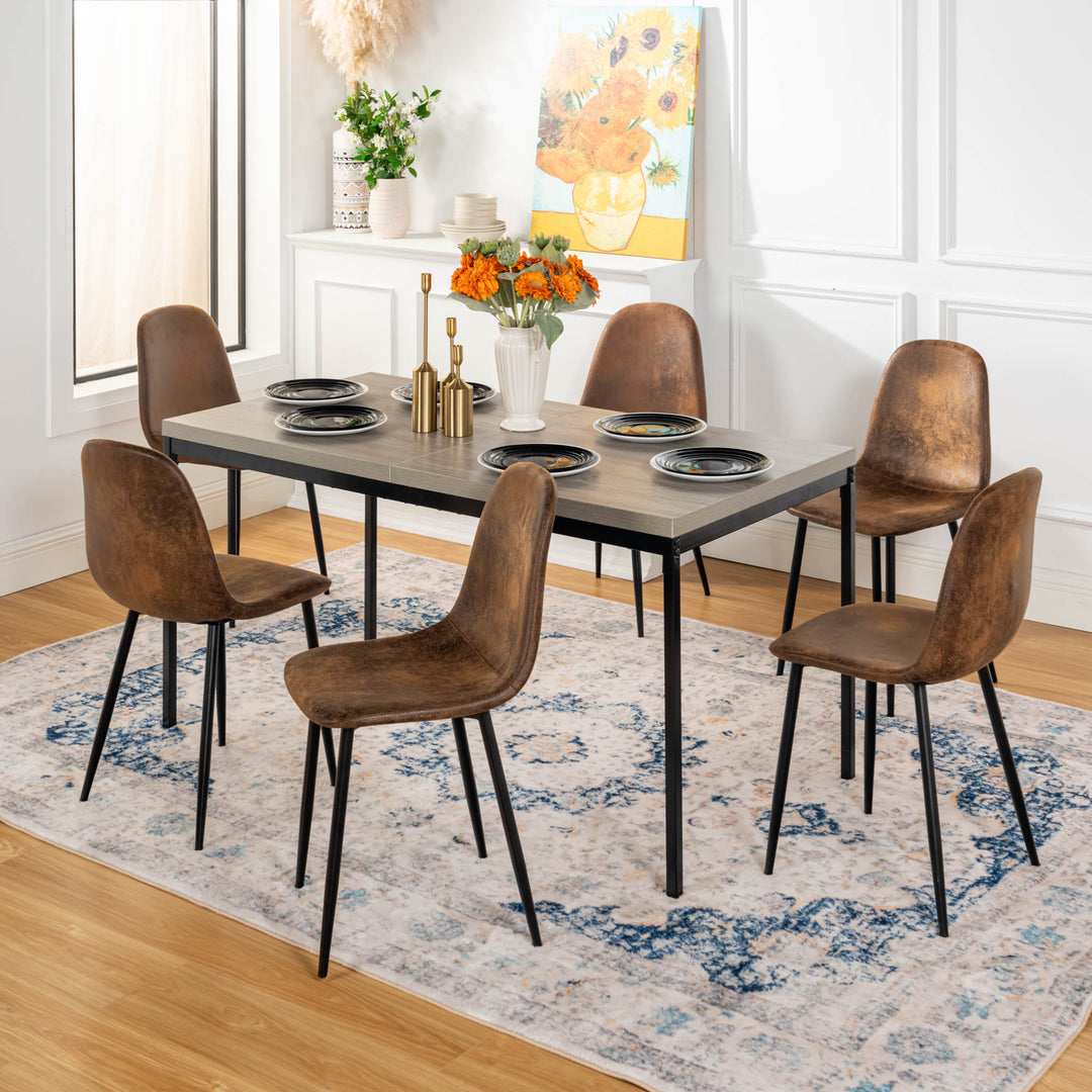 Charlton Suede Brown Dining Chair – Comfortable & Stylish Seating