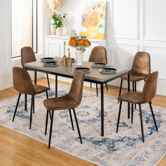 Charlton Suede Brown Dining Chair – Comfortable & Stylish Seating