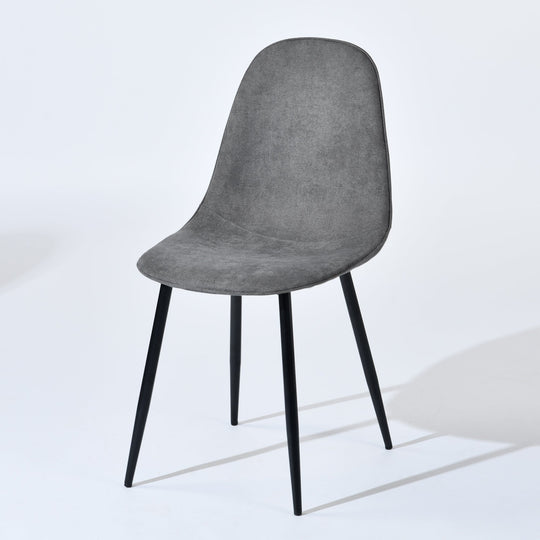 Charlton Mid-Century Modern Fabric Dining Chairs with Walnut Painting legs (Set of 4)-HOMY CASA