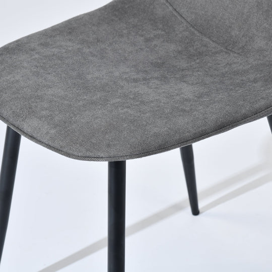 Charlton Mid-Century Modern Fabric Dining Chairs with Walnut Painting legs (Set of 4)-HOMY CASA