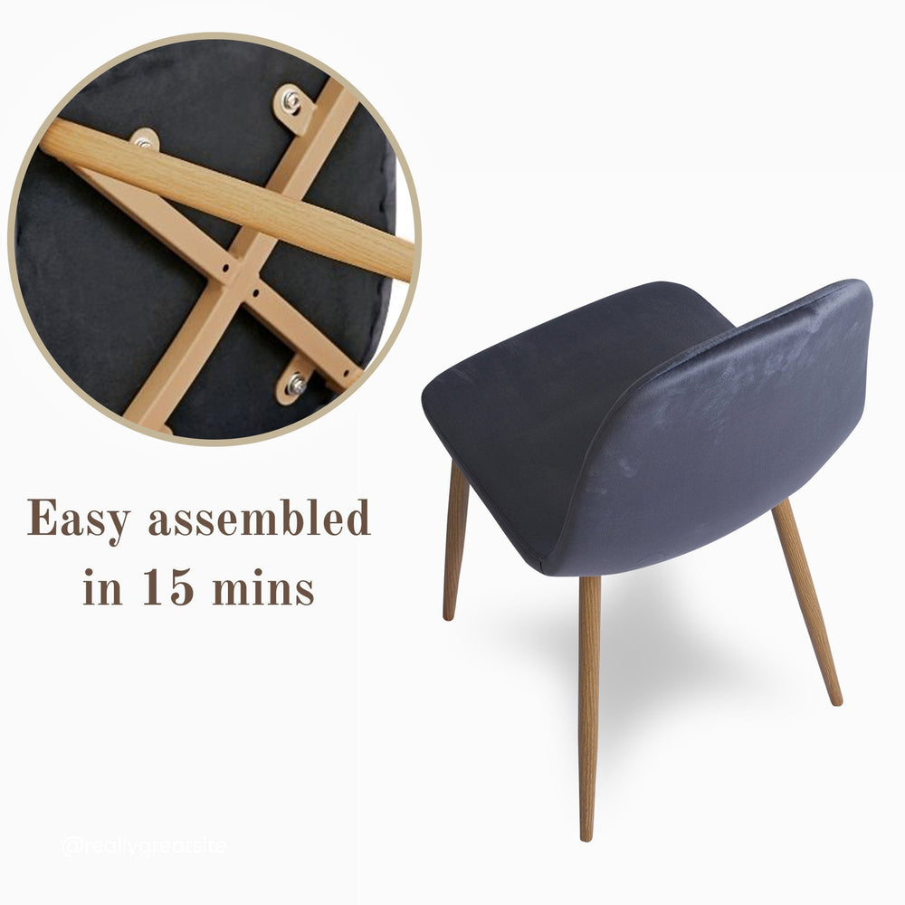 Charlton Velvet Stylish Upholstered Dining Chair-HOMY CASA