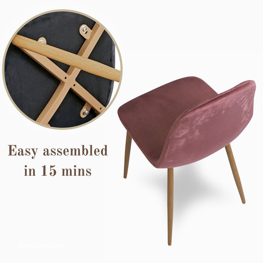 Charlton Velvet Stylish Upholstered Dining Chair-HOMY CASA