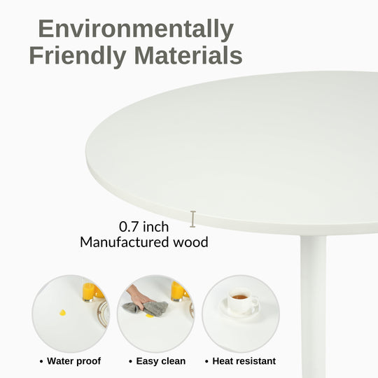 Clift Modern Round Black Dining Table for Stylish Living and Dining Spaces-HOMY CASA