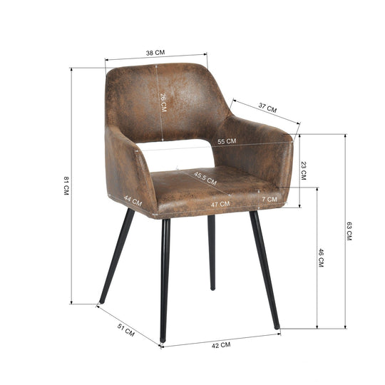 Cromwell Scandinavian Fabric Dining Chairs (Set of 2)