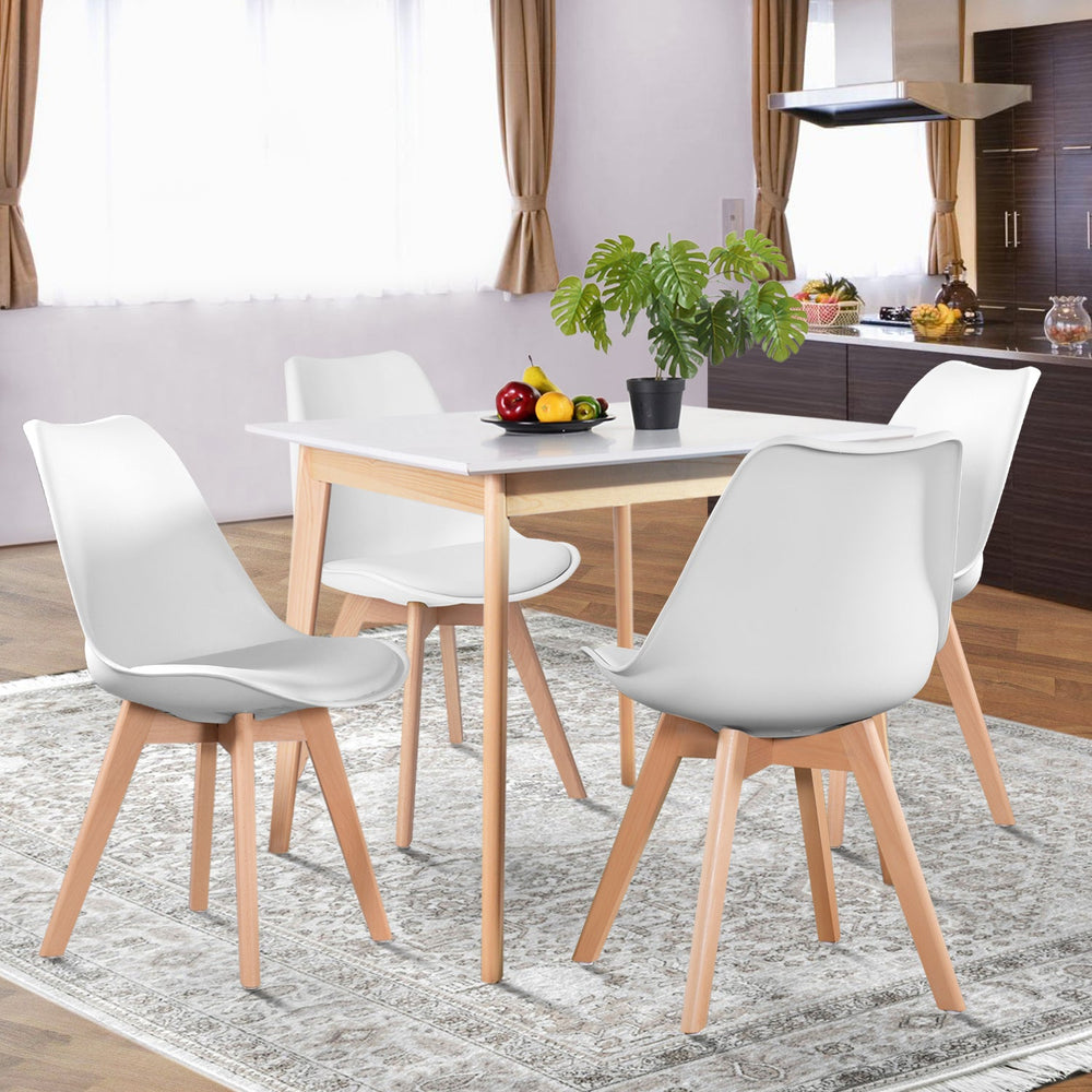 Frankfurt Plastic Backrest Upholstered Dining Chair-HOMY CASA