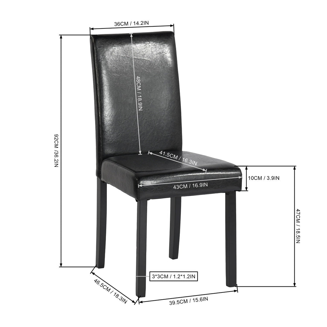Suede black dining chair with wooden legs, featuring button-tufted upholstery, set of 4.