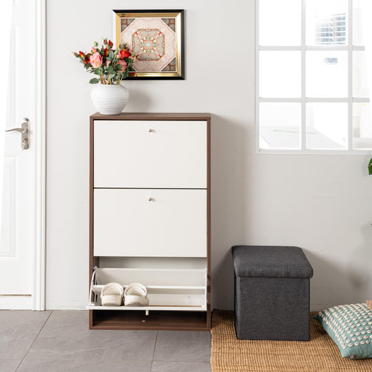grey folding ottoman with storage-versatile design for seating or organizing essentials in any room