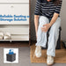 grey folding ottoman with storage-versatile design for seating or organizing essentials in any room