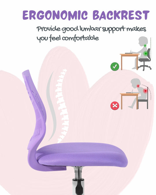 Favorsa Ergonomic Study Chair, Adjustable, Skeleton Backrest