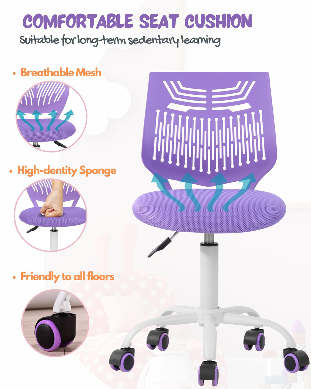 Favorsa Ergonomic Study Chair, Adjustable, Skeleton Backrest