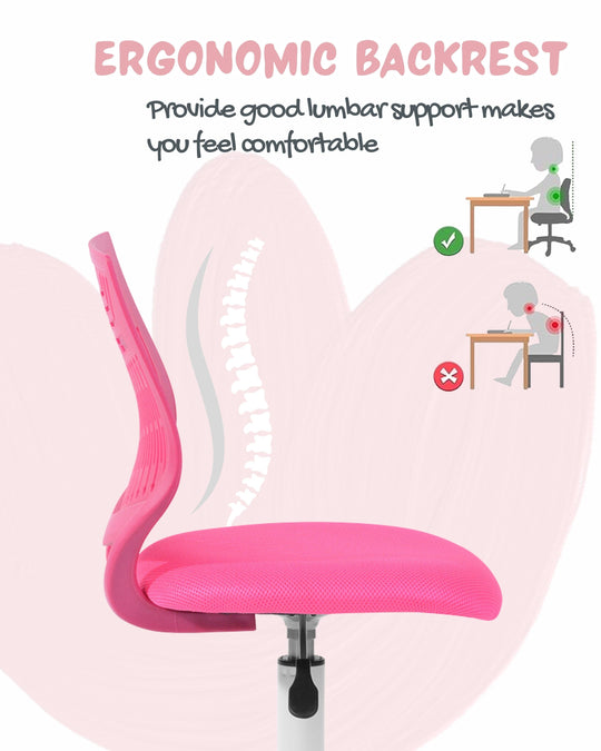 Favorsa Ergonomic Study Chair, Adjustable, Skeleton Backrest