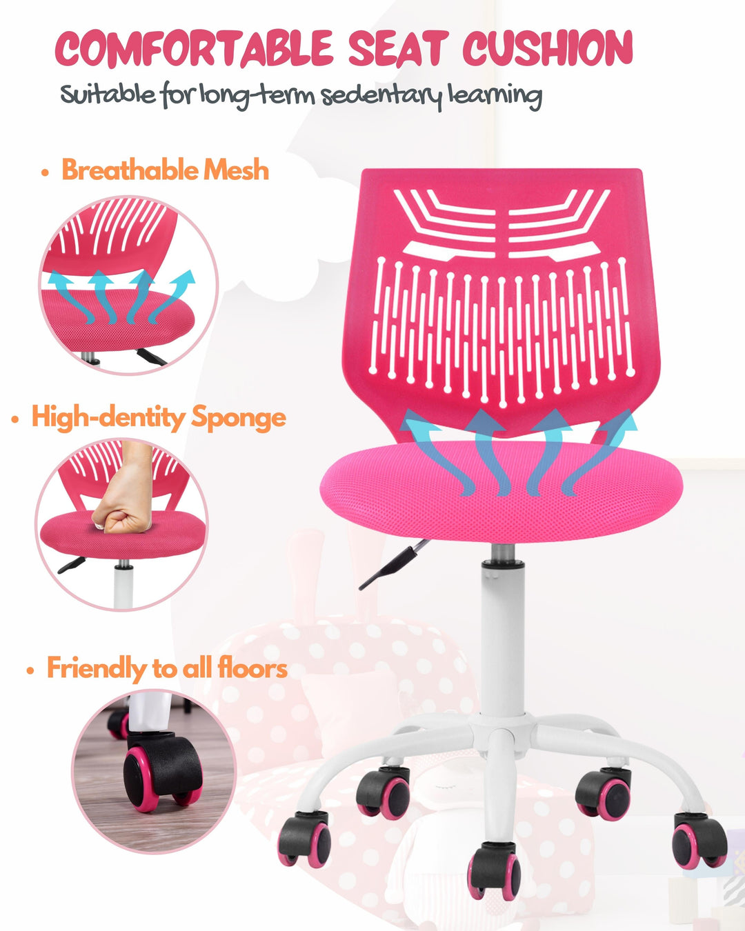 Favorsa Ergonomic Study Chair, Adjustable, Skeleton Backrest