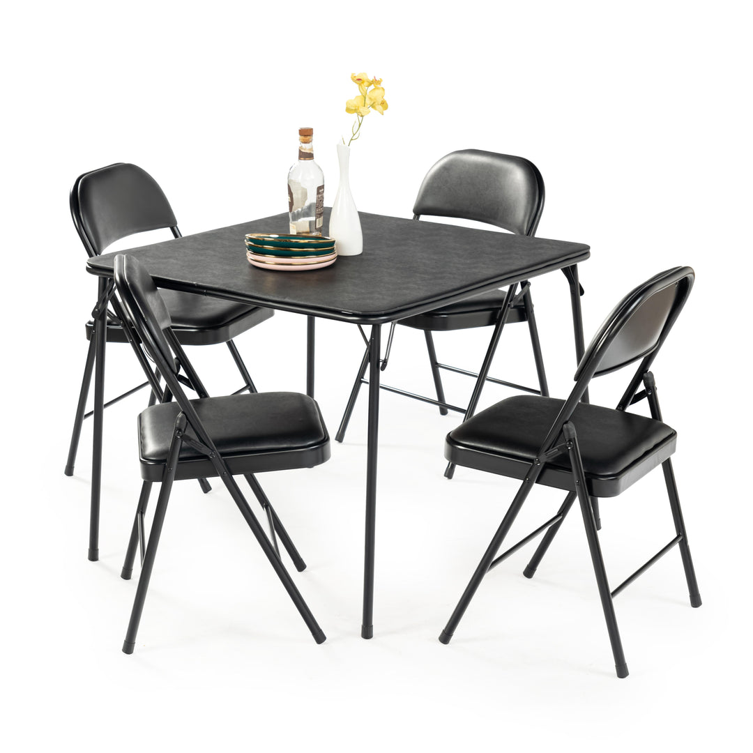 Fren Folding Black Table for Dining and Work-HOMY CASA