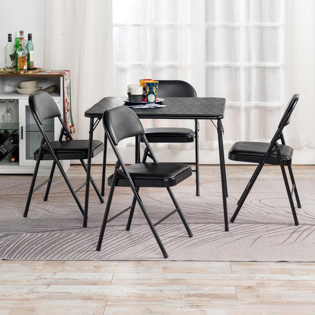 Fren Folding Black Table for Dining and Work-HOMY CASA