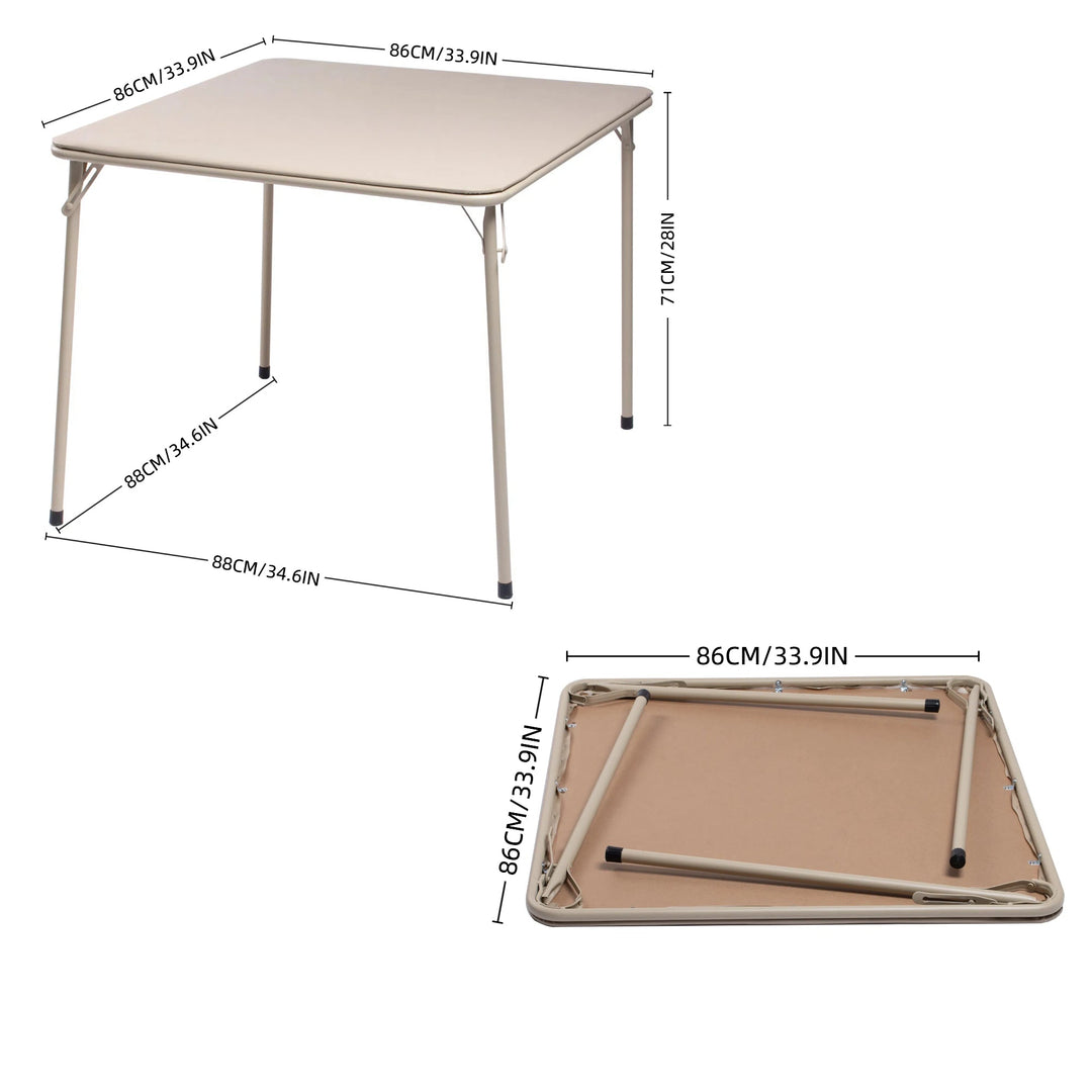 Fern Folding Black Table for Dining and Work, Space-Saving