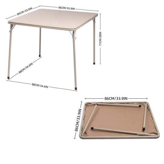 Fern Folding Black Table for Dining and Work, Space-Saving