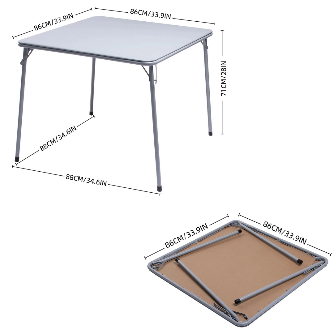 Fern Folding Black Table for Dining and Work, Space-Saving