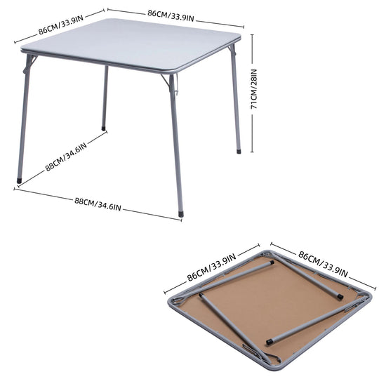 Fern Folding Black Table for Dining and Work, Space-Saving