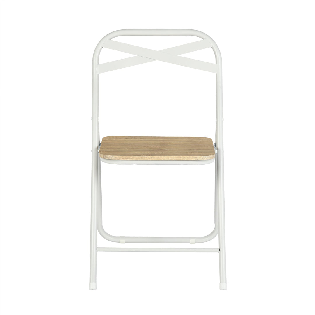 White beechwood dining chair with a classic design, ideal for kitchen and dining spaces, set of 4.