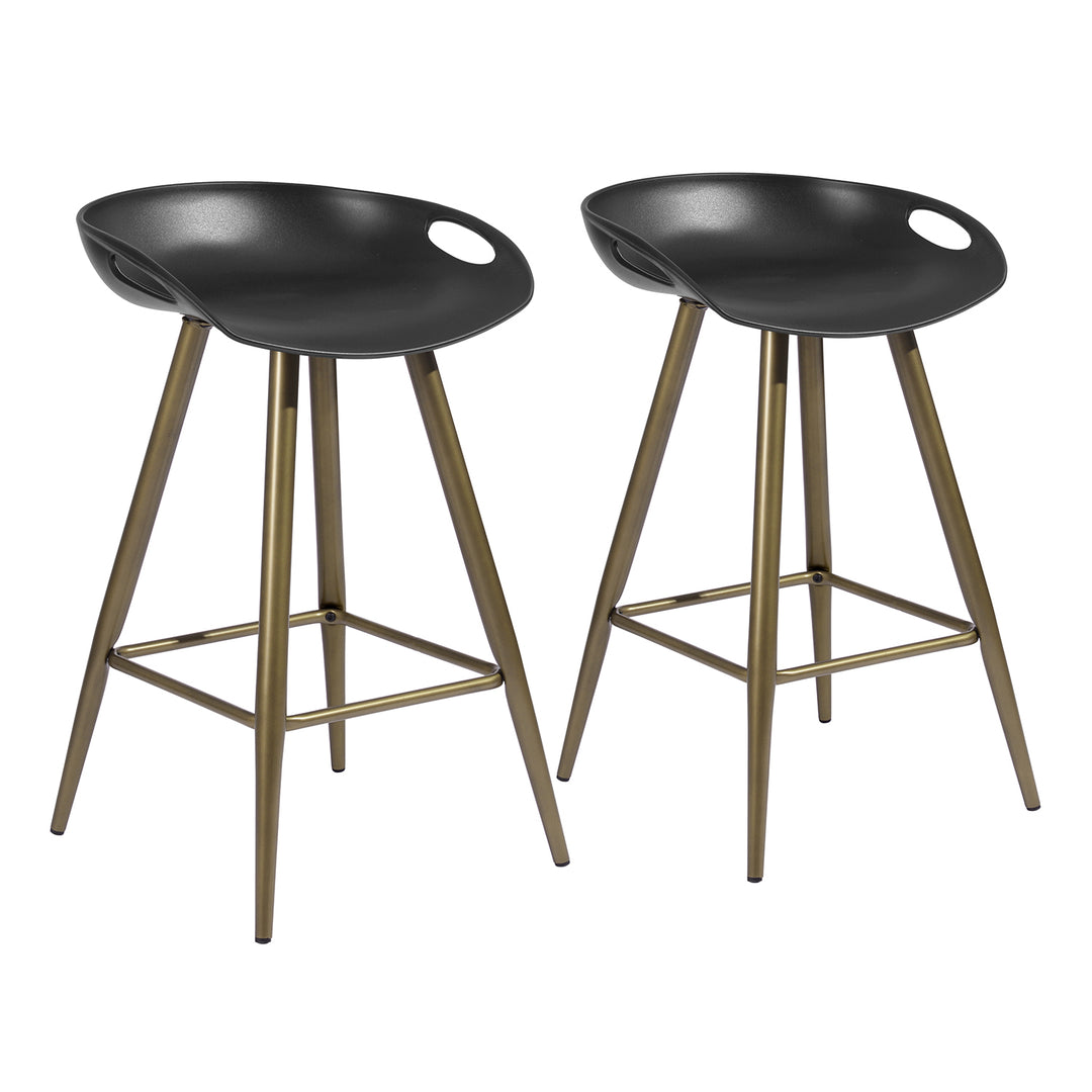Fiyan Modern Metal Leg Barstoo with Plastic seat
