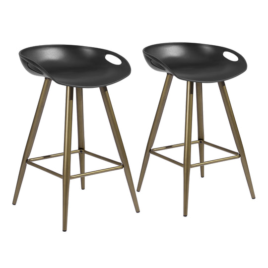 Fiyan Modern Metal Leg Barstoo with Plastic seat