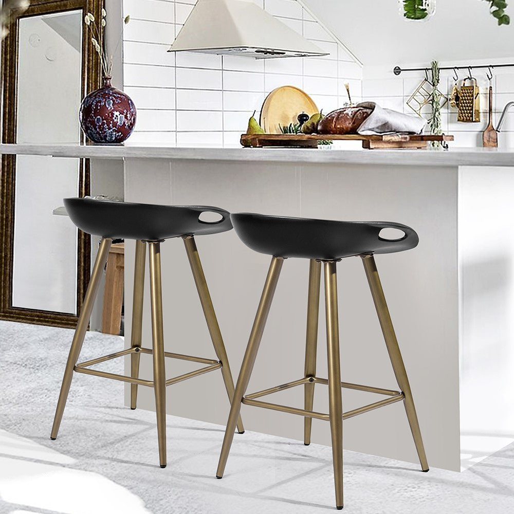 Fiyan Modern Metal Leg Barstoo with Plastic seat