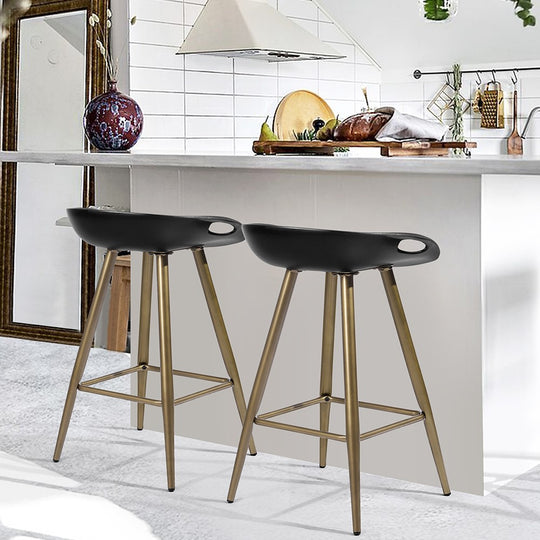 Fiyan Modern Metal Leg Barstoo with Plastic seat